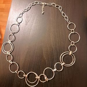 Chain Rings Hoop Necklace